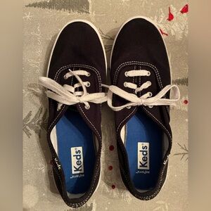 🖤 Keds Champion Black Canvas Lace-Up Sneakers Size 6